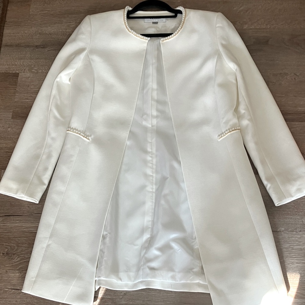 Tahari Cream Driving coat